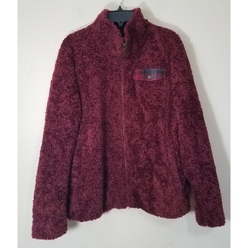 Pendleton Jacket Women Size XL Sherpa Teddy Fleece Fuzzy Full Zip